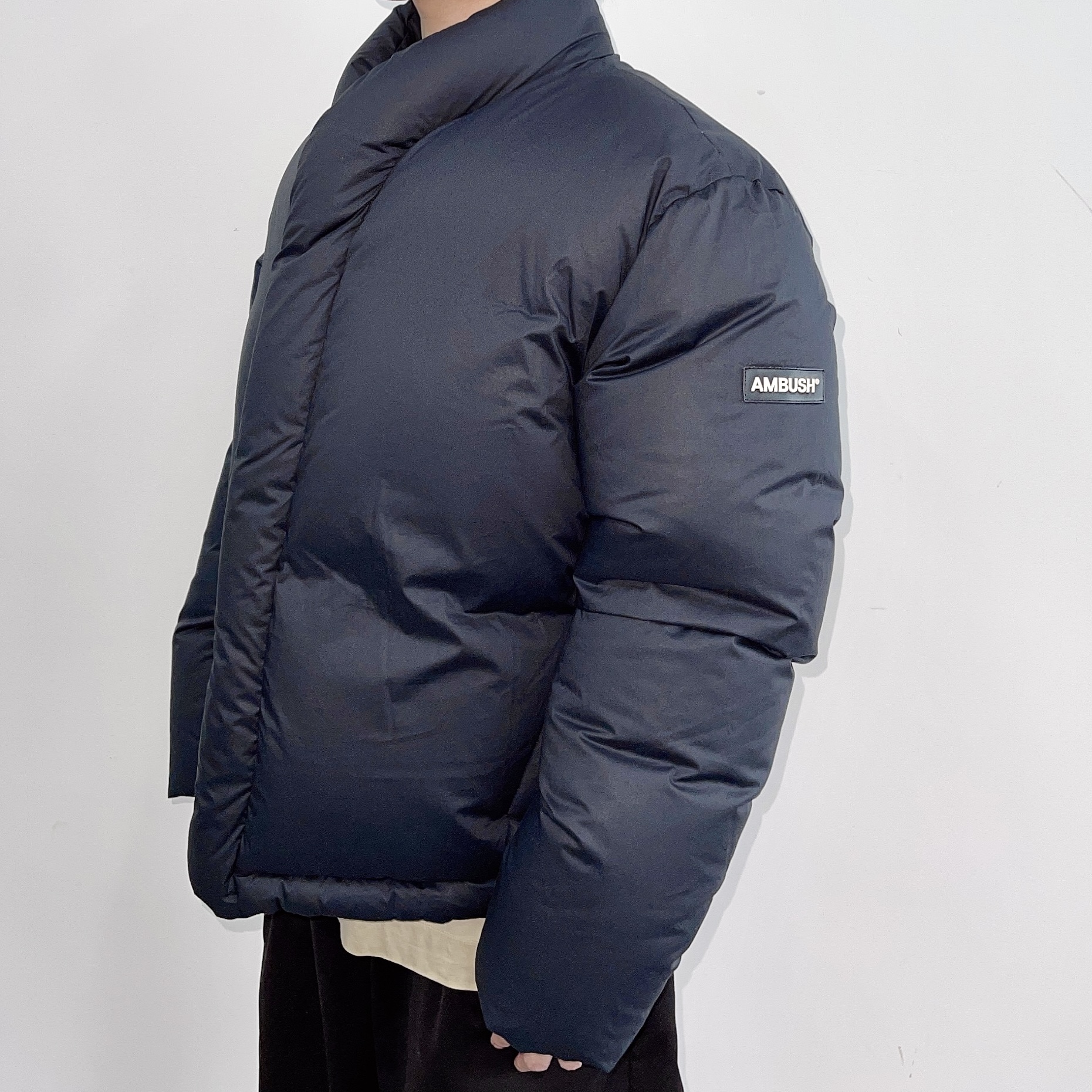 ambush秋冬kimono手臂胶牌logo细节剪裁羽绒服情侣羽绒服