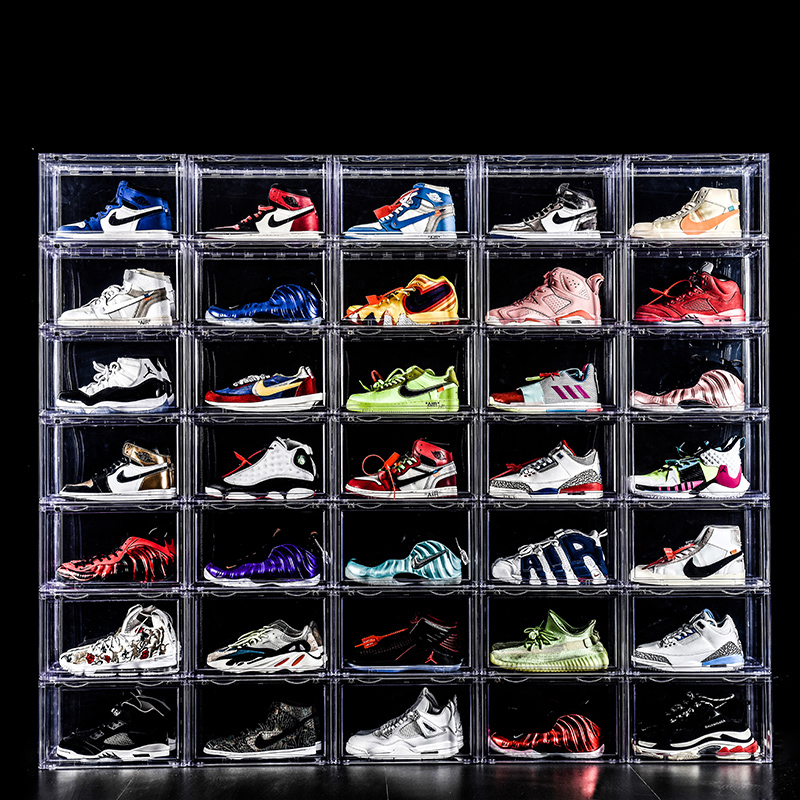 aj鞋盒球鞋收纳透明塑料篮球鞋柜球鞋省空间鞋盒