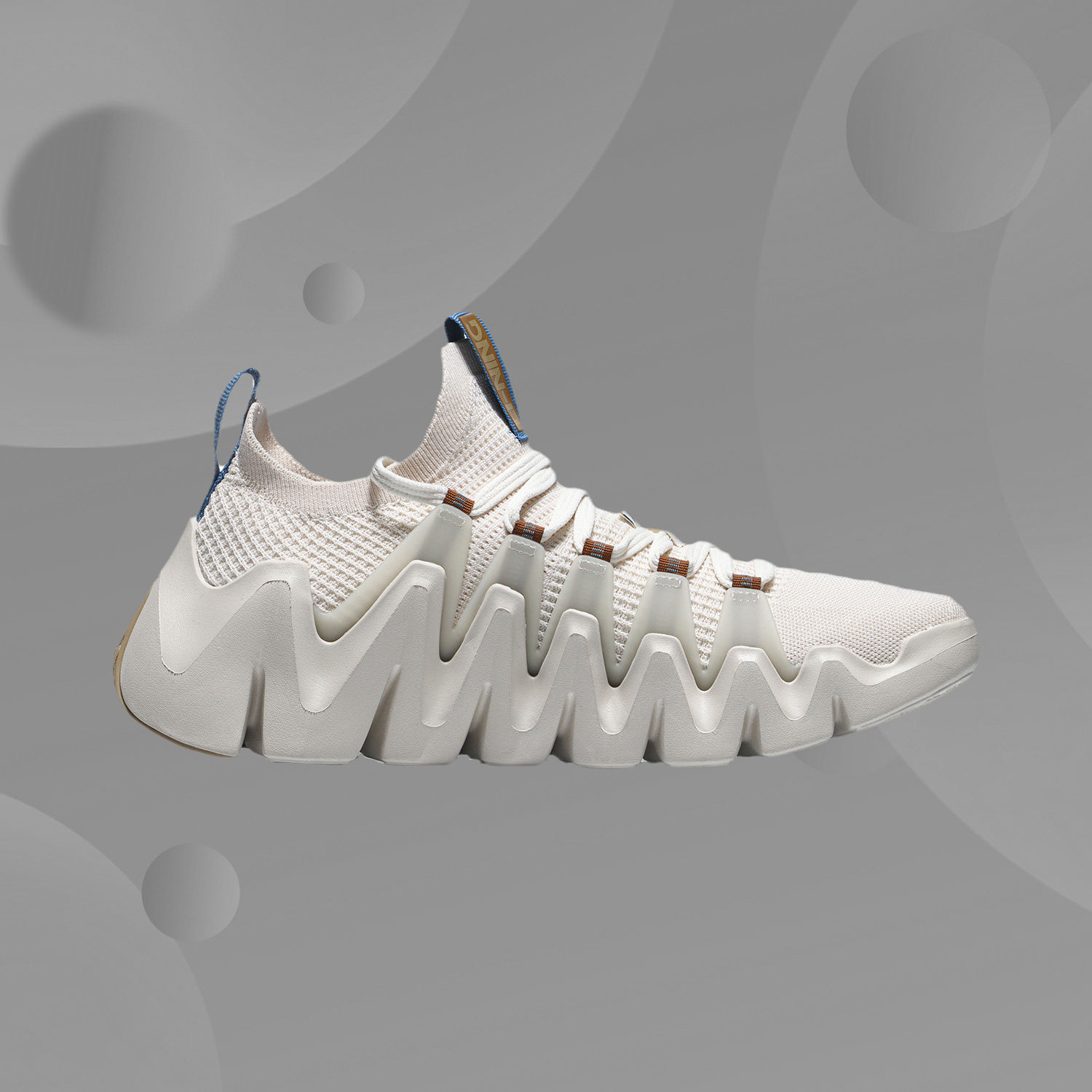 正品李宁运动时尚舒适轻便潮幻男子一体灵动跑步鞋