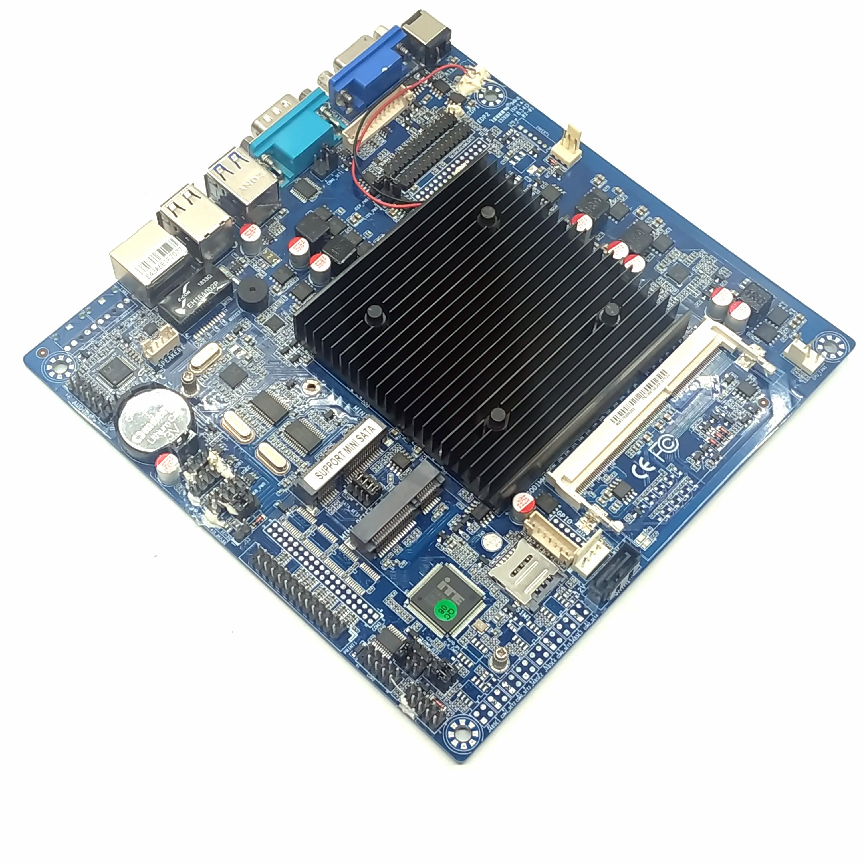 主板浩顺收银机宽屏超薄j1900支持edp工控一体机主板