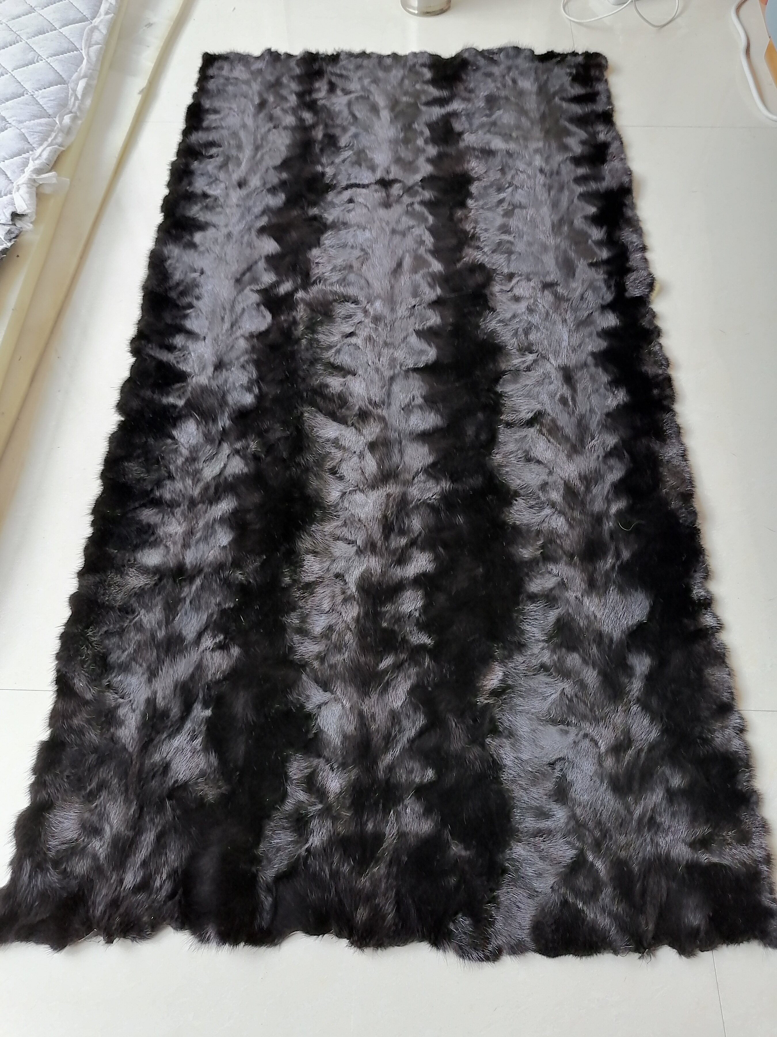 新款进口水貂前腿拼接皮板柔软衣服面料内胆皮草