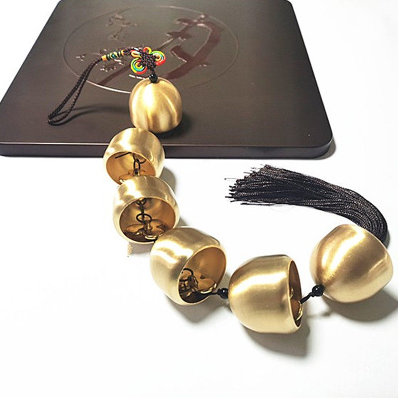 铃铛铜铃纯铜风水风铃挂件一串多个店铺门铃风铃及配件