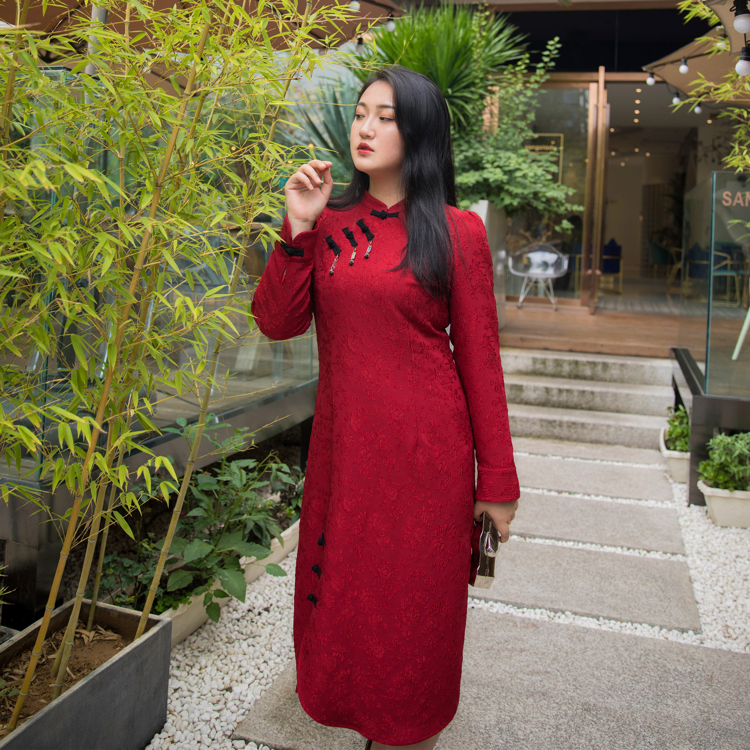 2020春秋大码女装胖mm气质礼服显瘦民族中国风复古改良旗袍连衣裙