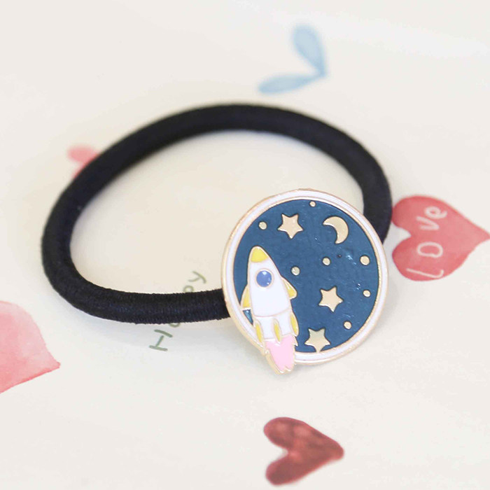 日系原宿太空人头绳动漫卡通饰品可爱宇航员火箭创意发饰