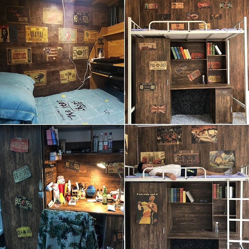 自贴墙纸宿舍女自粘大学生寝室ins风日系式防水防潮桌面壁纸男生