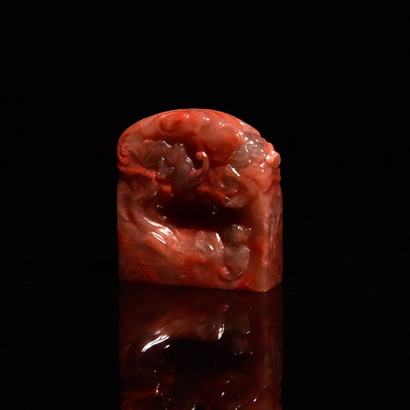 长方篆刻藏书石印印章西泠印社蝙蝠石蝙蝠鸡血巴林文房四宝