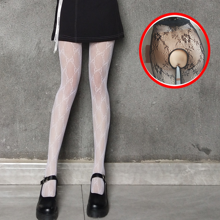 丝袜洛丽塔渔网jk连裤性感薄款显瘦开档黑色连裤袜