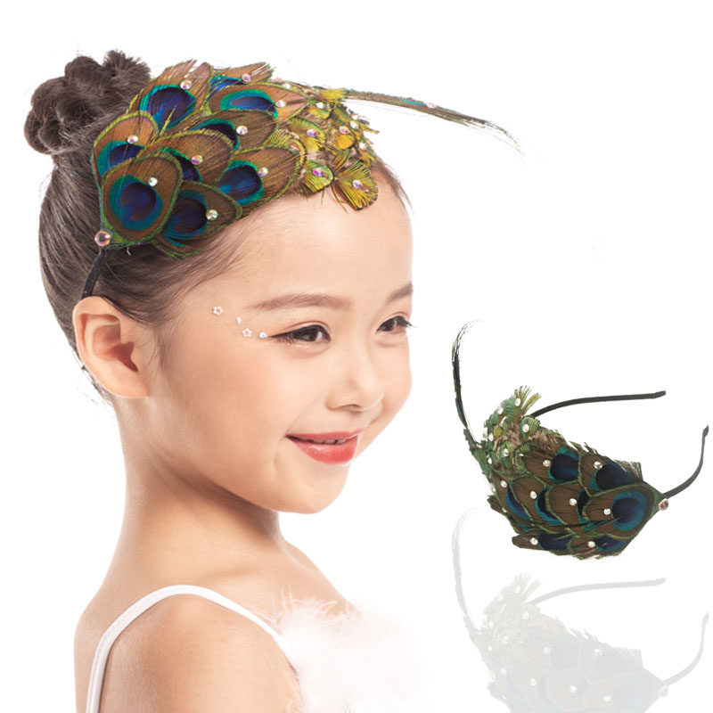 新款原创民族风孔雀舞头饰发箍发卡舞台演出高档发饰
