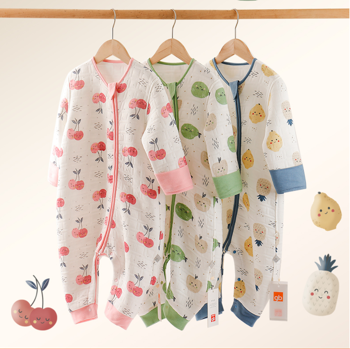 睡袋gb好孩子婴儿小孩小孩儿儿童春夏薄款新生儿睡袋