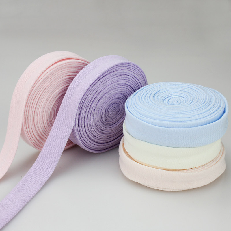 包边条滚边布带宝宝衣服沿口棉针织辅料弹力免烫彩色装饰配件布料