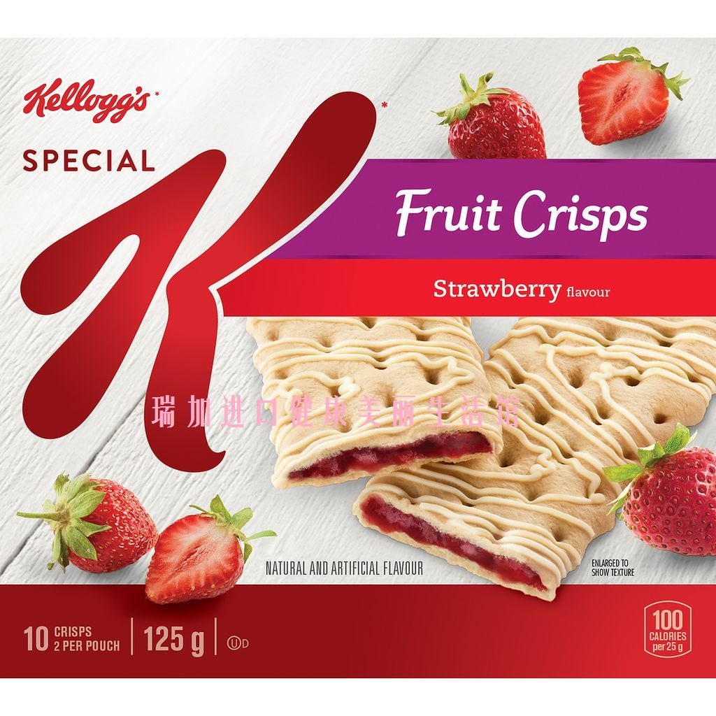 包邮special草莓125克饼干夹心水果加拿kellogg乐氏夹心饼干