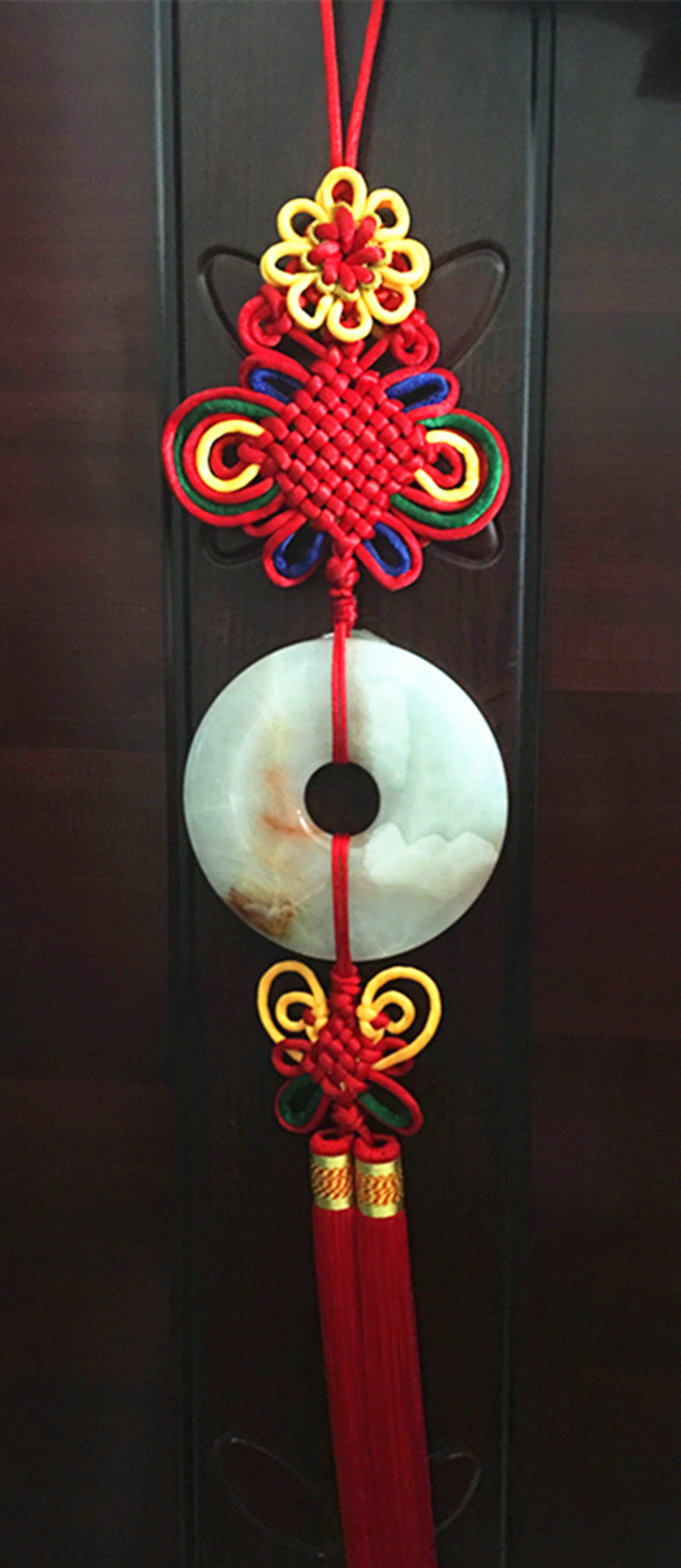 包邮中国结挂件新房客厅玄关玉石平安扣家居壁挂年货挂饰春节