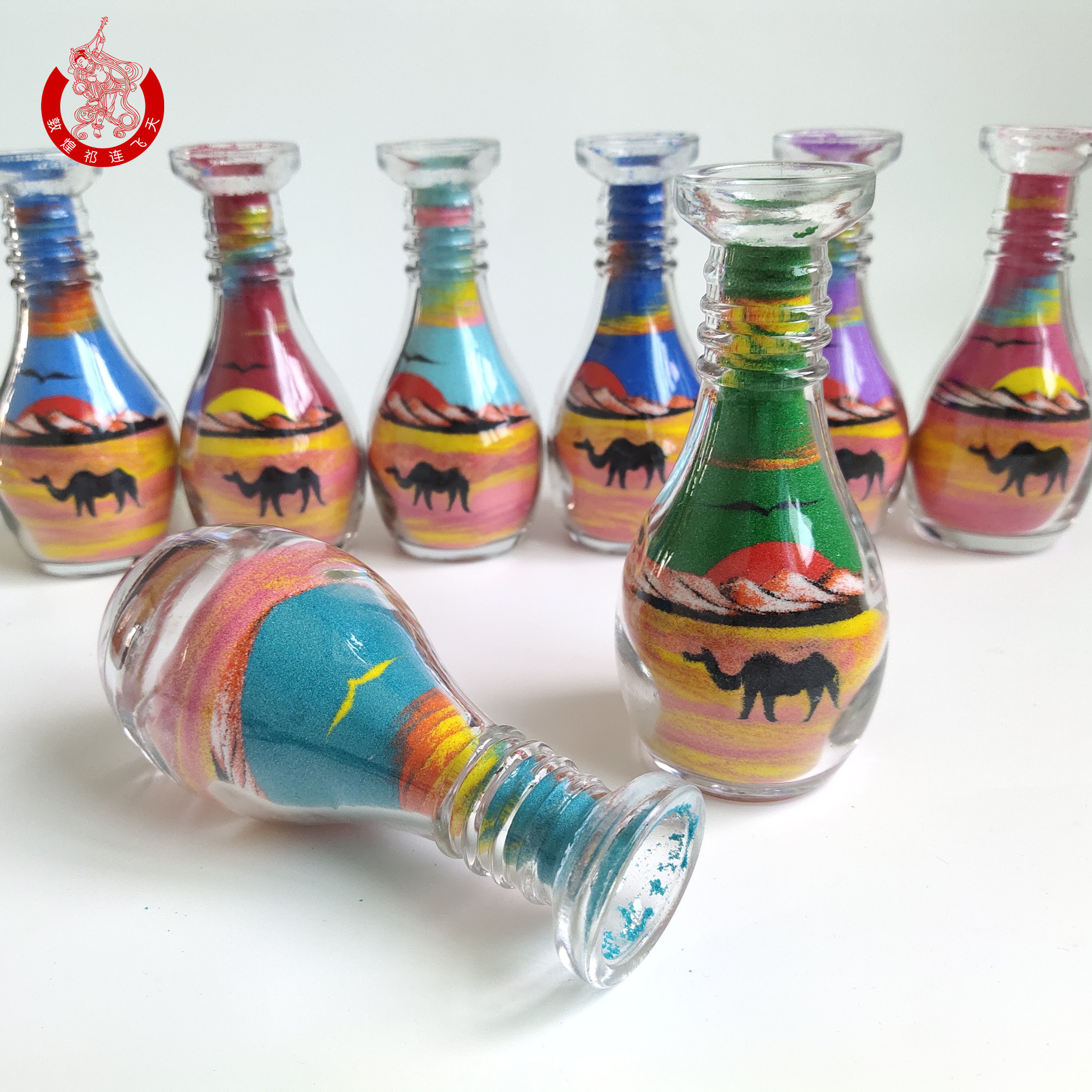 2019年新款敦煌骆驼沙画瓶diy定制创意女生情人节创意礼盒