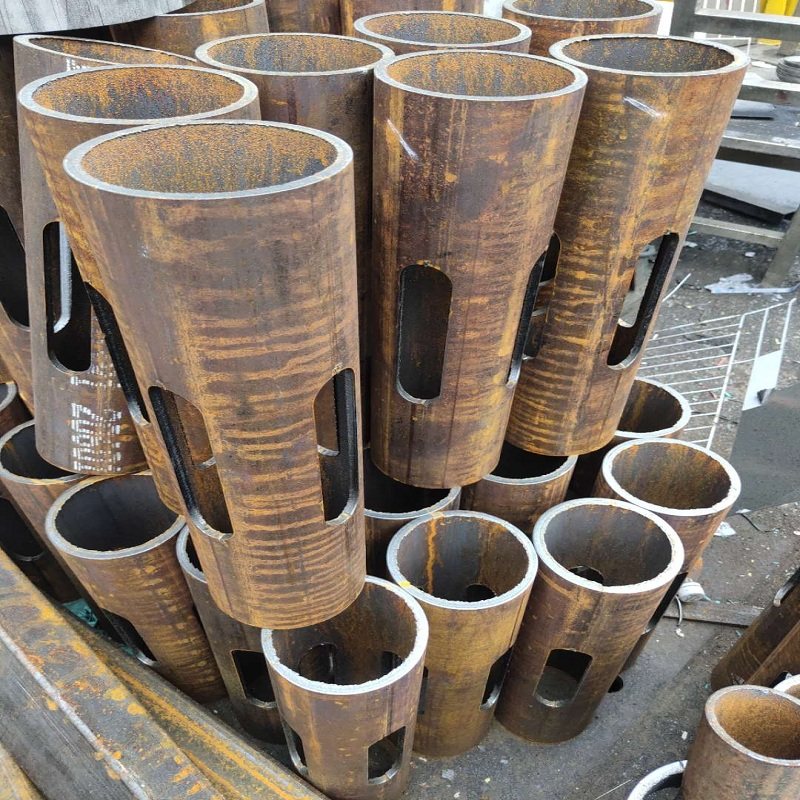 不锈钢管角钢槽钢方管激光切割打孔开槽斜口焊接金属加工件