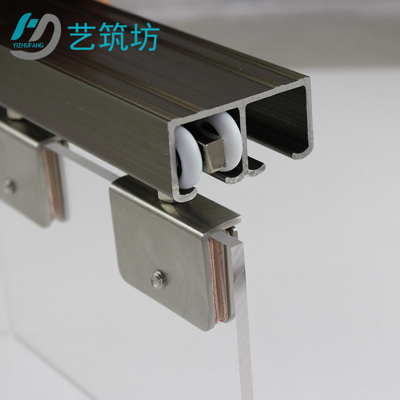 铝合金加厚移门上吊玻璃门双轨轨道吊趟推拉门滑道导轨