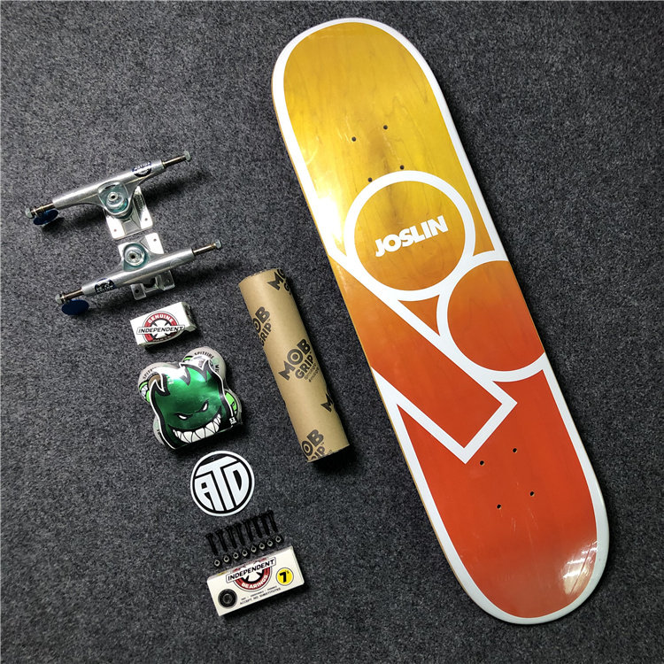 planb美国组装黄色滑板高级双翘independent双空spitfire滑板