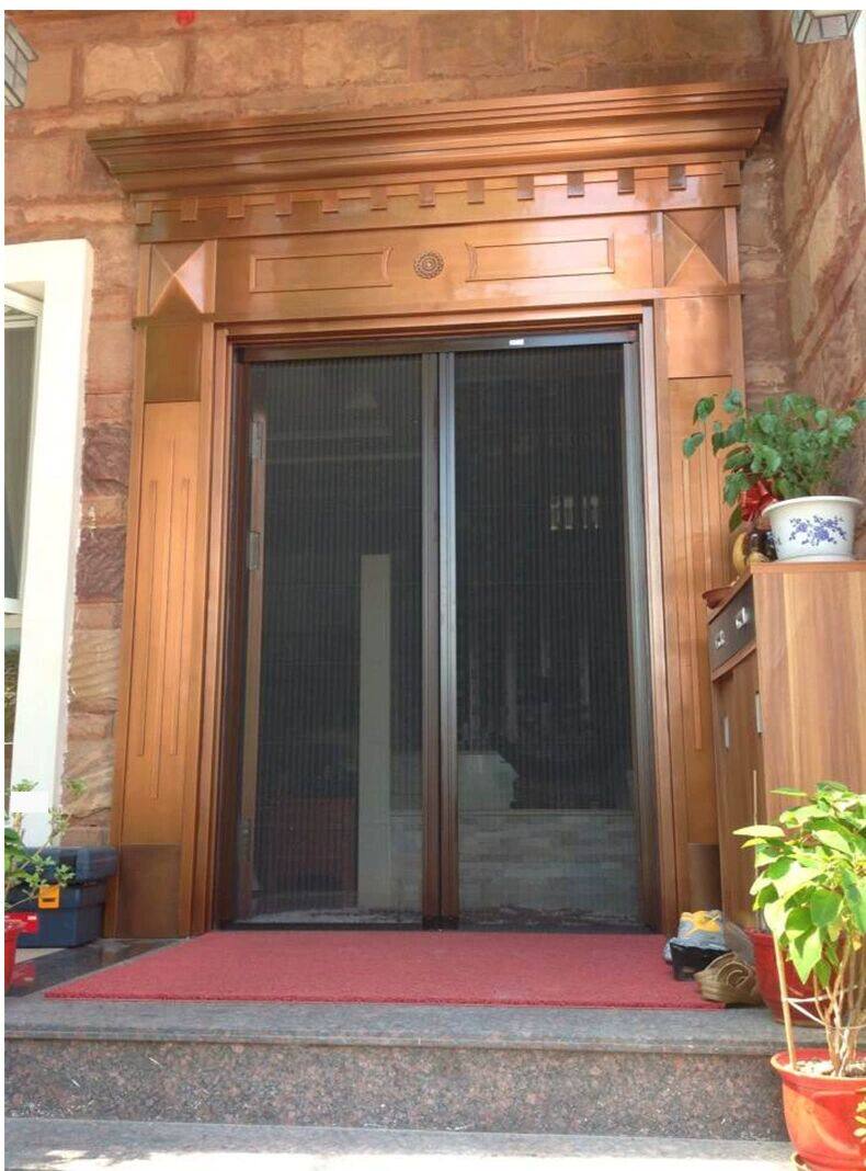 定做无轨隐形折叠纱门纱窗铝合金风琴推拉伸缩纱窗