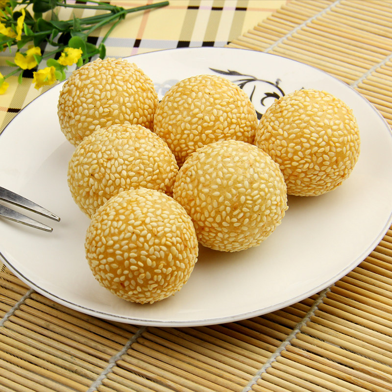 思念芝麻球油炸半成品小吃速冻麻团营养早餐面食260gx12个