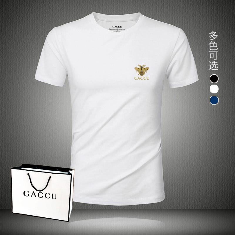 情侣装潮流男女士圆领短袖T恤夏季新款小蜜蜂莫代尔棉打底衫潮牌