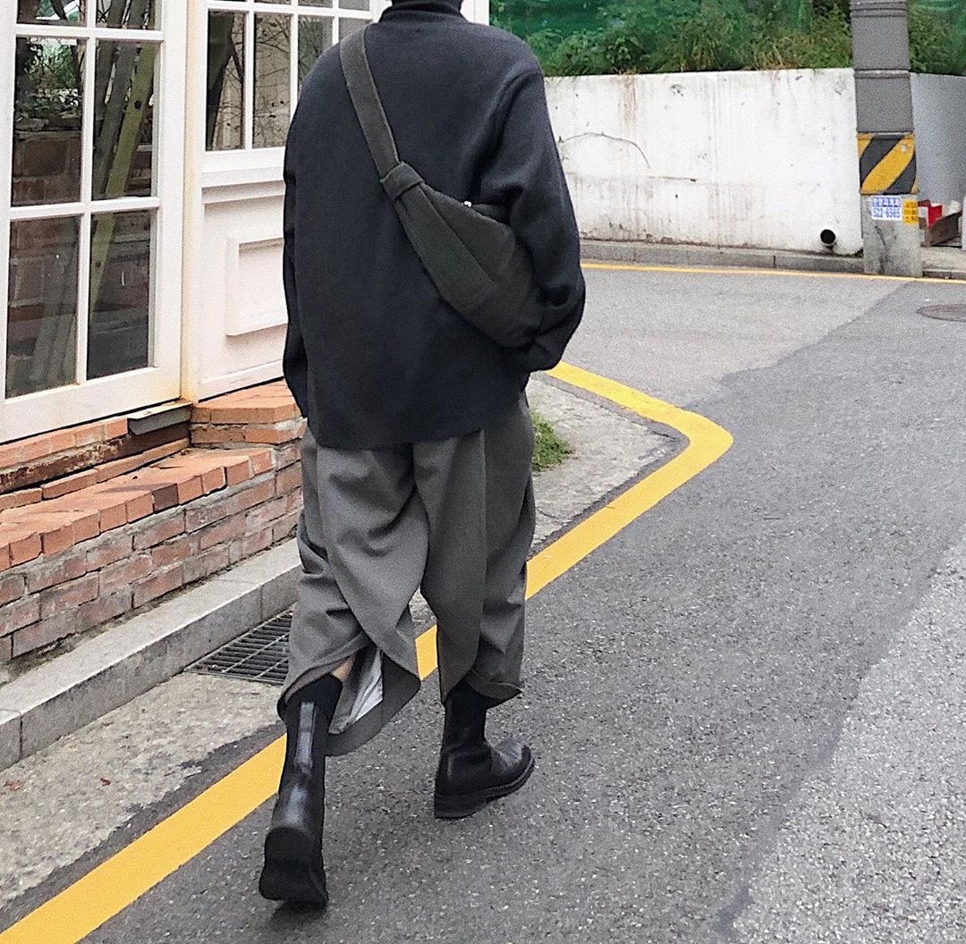 山本耀司裤子爆款阔腿宽松日系机能休闲九分裤男生潮流牌夏季痞帅