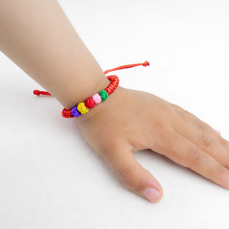 端午节五彩绳手链宝宝佩戴五色线儿童辟邪手绳成品不掉色平安彩绳