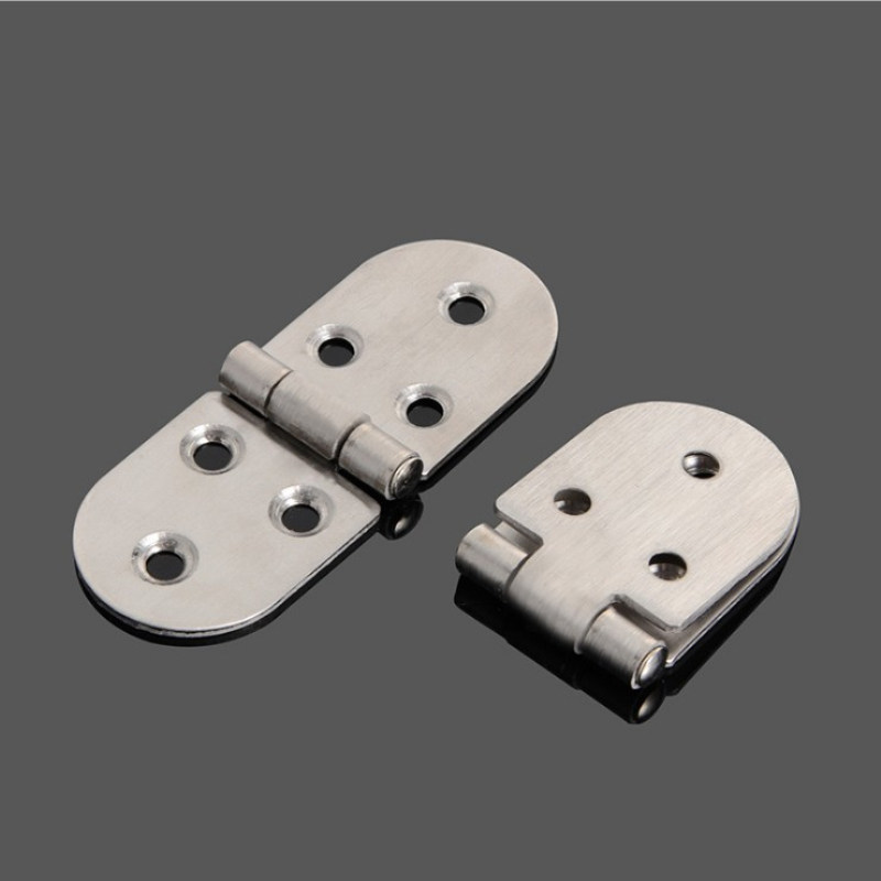 普通暗藏不锈钢平板合页餐桌隐形折叠铰链免开孔平装圆桌翻板折页