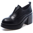 Baodi Meiqi 2021 Autumn And Winter New Leather Round Head Deep Mouth Thick Bottom Increased Women's Shoes British Fashion Single Women's Shoes Baodi Meiqi 2021 Autumn And Winter New Leather Round Head Deep Mouth Thick Bottom Increased Women's Shoes British Fashion Single Women's Shoes