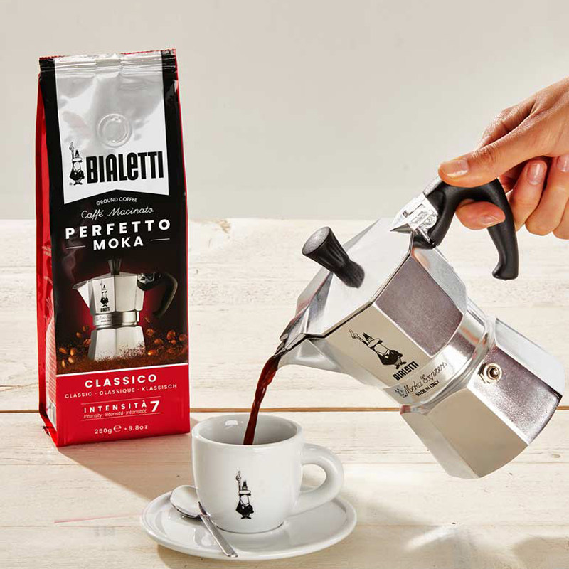 3件8折意大利bialetti比乐蒂进口咖啡粉意式特浓黑咖啡摩卡壶用