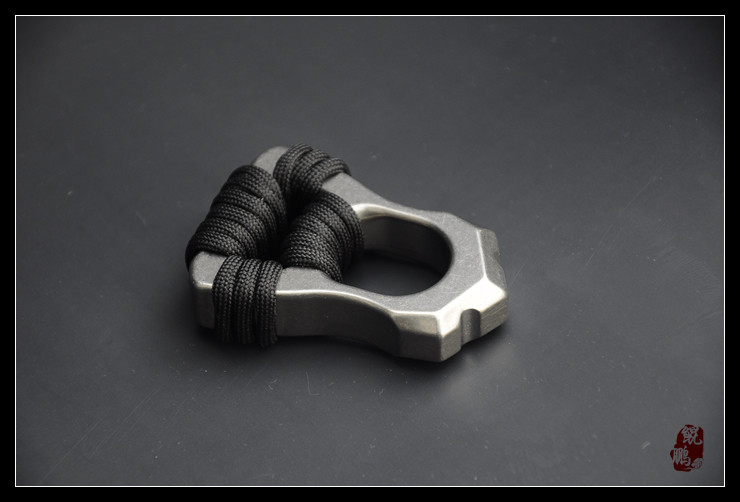 鲲鹏指虎elite钛合金树叶戒指非金属防卫edc单指破窗器tc21热处理