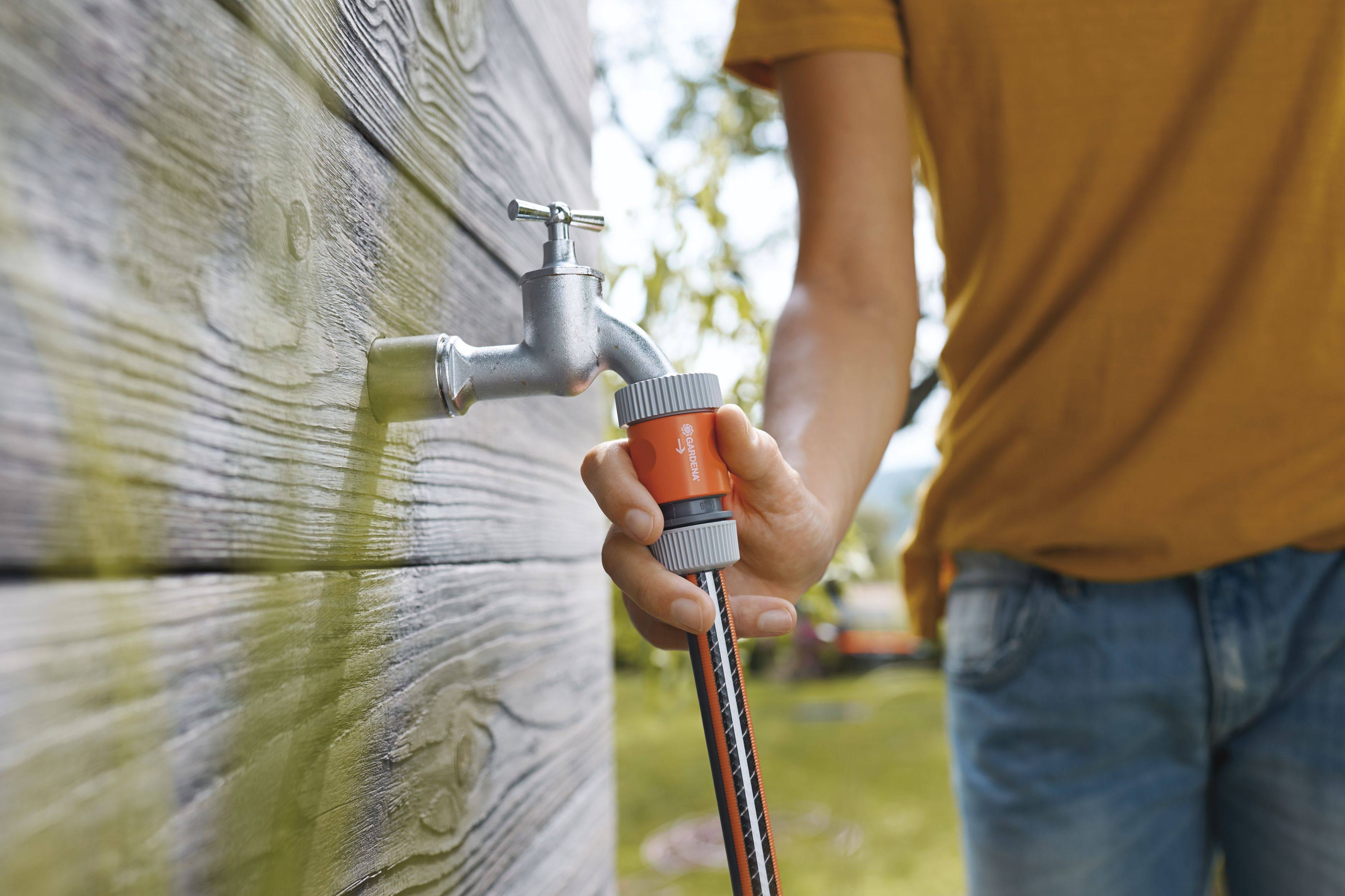 德国进口gardena 高品质铜胆 耐冻耐晒 4分花园阳台户外水龙头