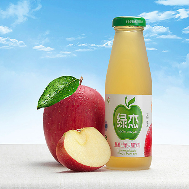 山东烟台绿杰发酵型苹果绿色食品果味饮料饮品260mlx15果味