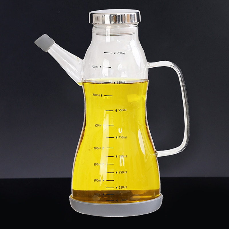 厨房油瓶玻璃油醋壶防漏家用不挂油大容量油罐罐装油壶