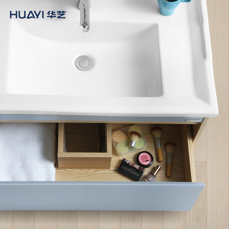 卫浴华艺北欧实木浴室柜简约面盆卫生间浴室柜组合
