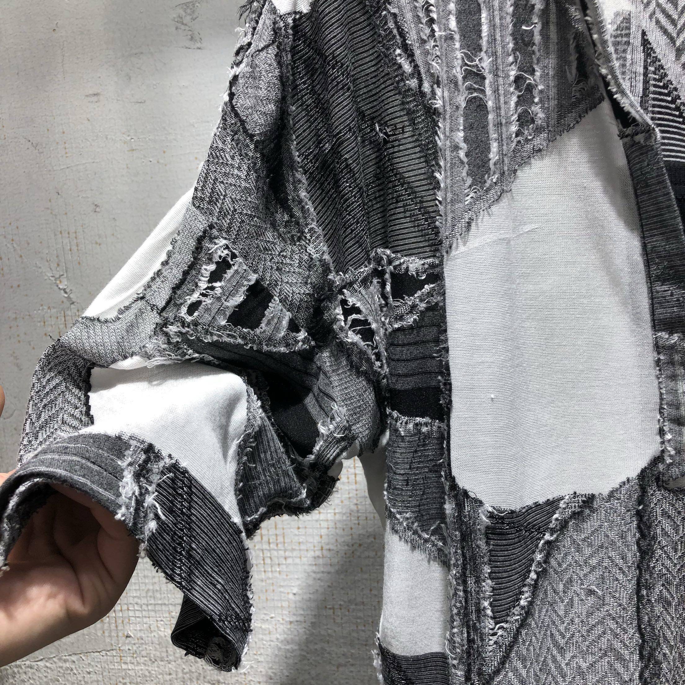 2020宽松打底五分两件领假青年夏季薄款破布t恤