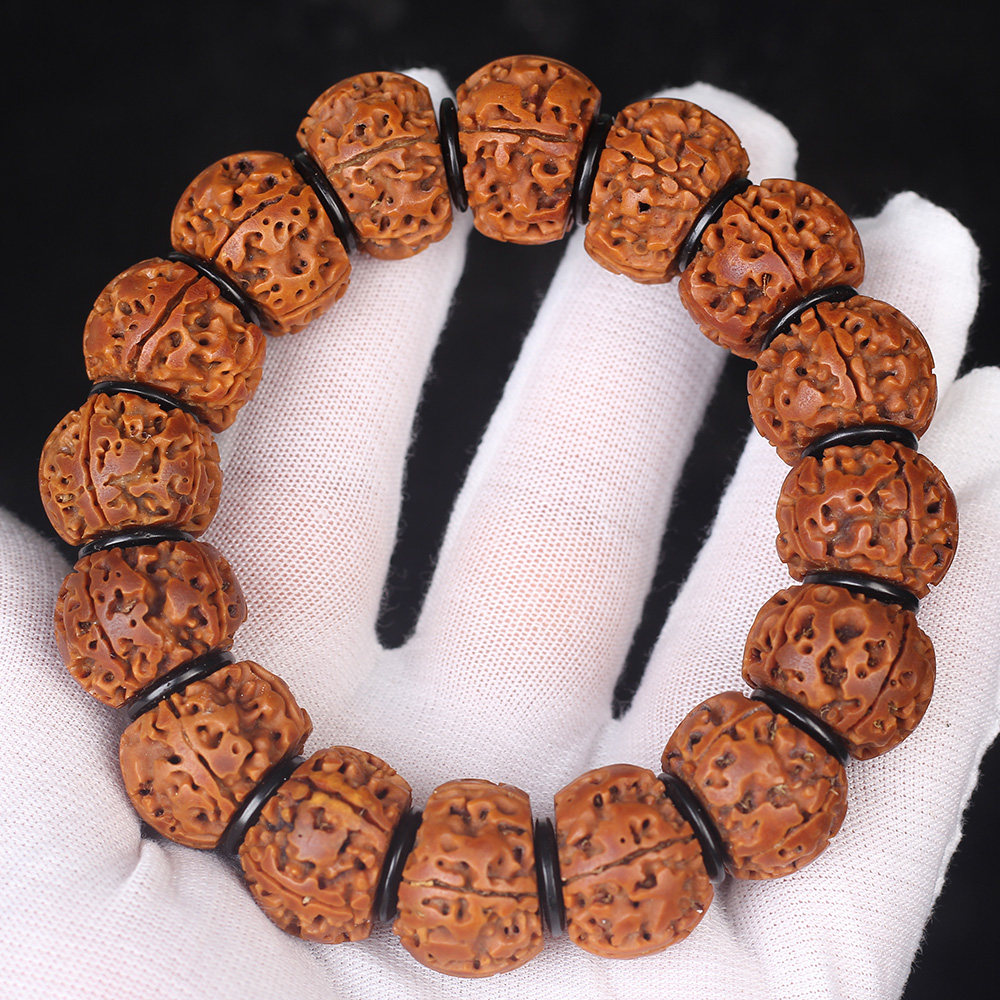 尼泊尔手链情侣配饰民族风扇面五瓣金刚文玩佛珠佛珠