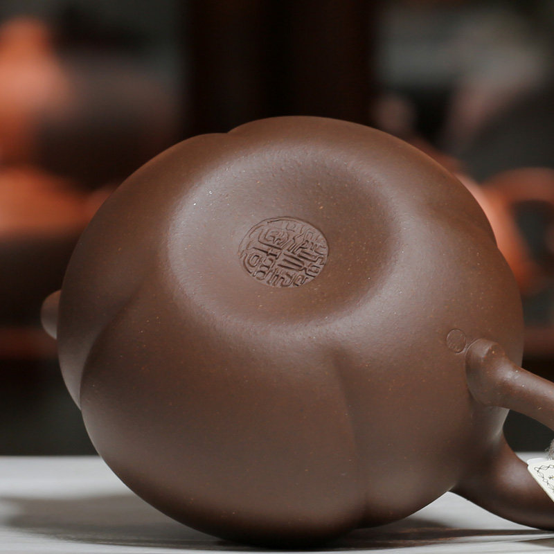 手工正品宜兴紫砂壶程琦金瓜壶300cc原矿紫泥紫砂茶壶