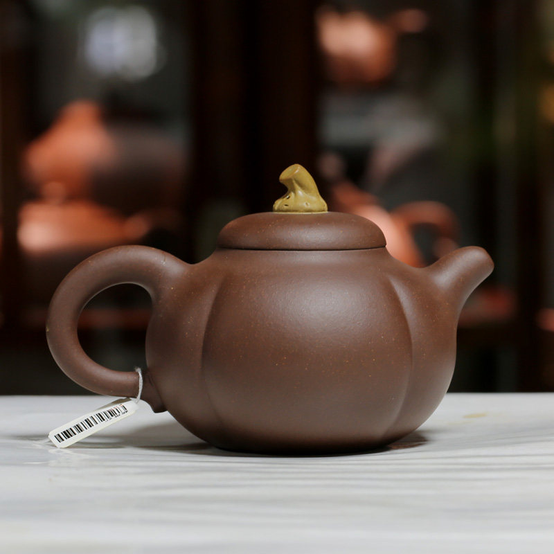 手工正品宜兴紫砂壶程琦金瓜壶300cc原矿紫泥紫砂茶壶