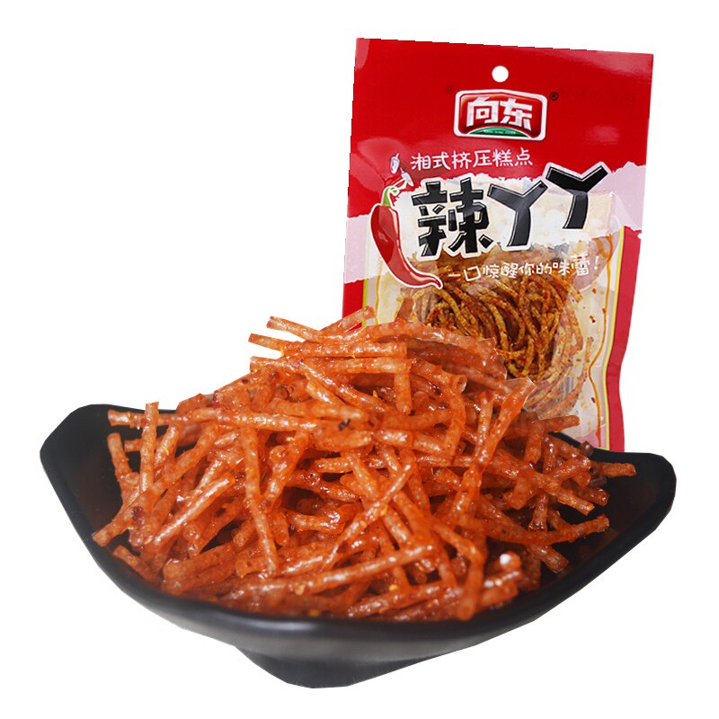 向东辣条辣丫丫50g*10包湖南特产豆干辣片霸王丝手撕休闲零食辣条