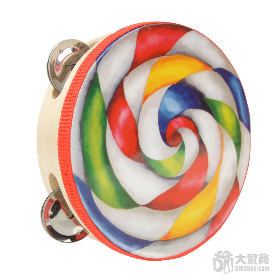 乐器奥尔夫儿童益智早教趣味手鼓6寸铃鼓铃类铃类乐器