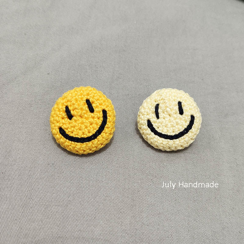 julyhandmade手工编织可爱笑脸胸针萌妹软妹简约胸针