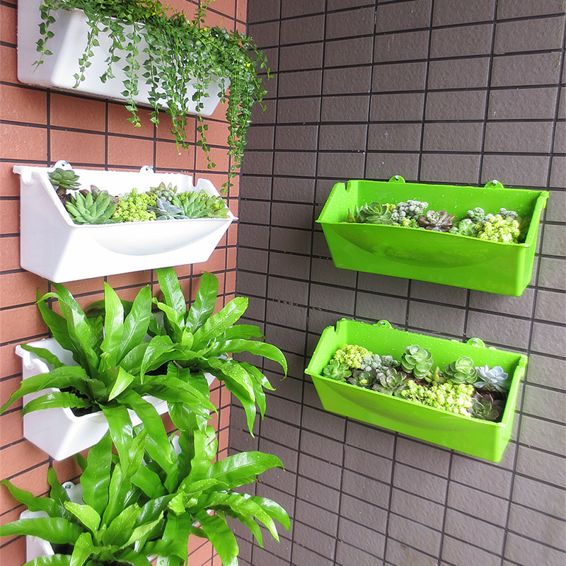 垂直绿化墙花盆阳台客厅植物墙工程壁挂式立体种植盒