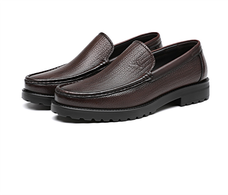 红蜻蜓皮鞋羊皮皮软一脚脚蹬休闲鞋透气英伦风男士休闲皮鞋