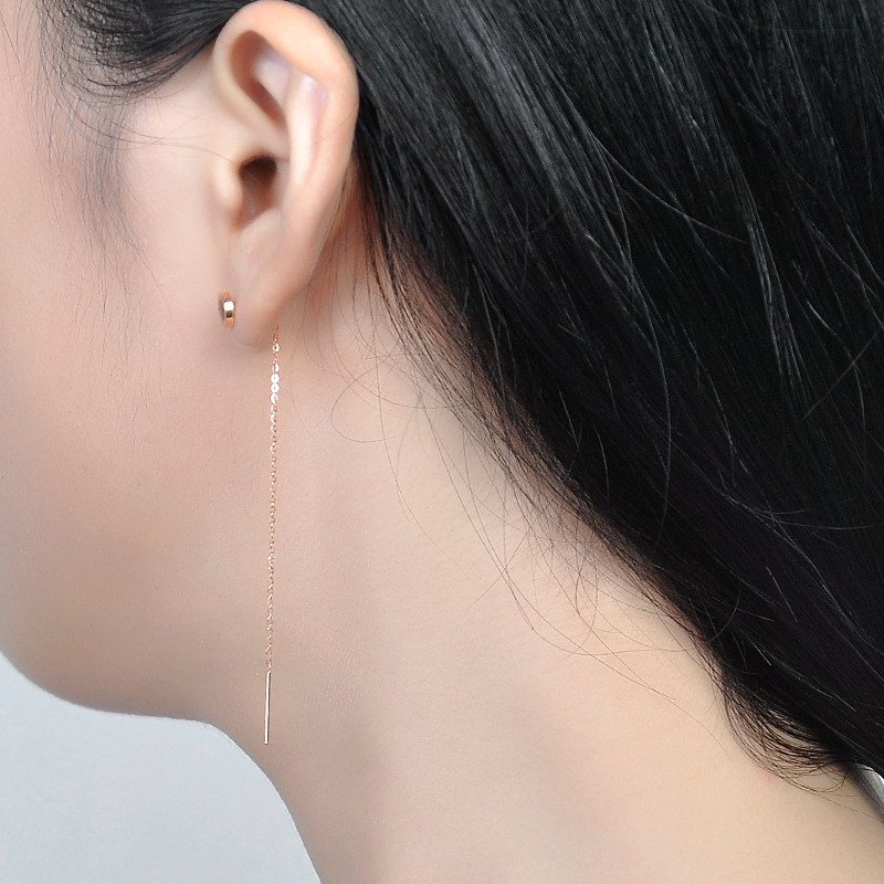 jiyem金耳线情人节耳饰字母圆形彩金长款玫瑰18k耳饰