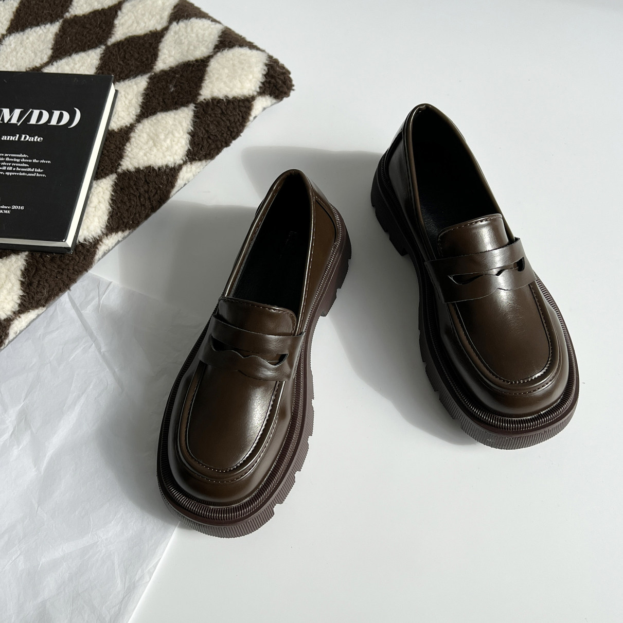 小众皮鞋英伦风鞋子子女2022年春季新款厚底jk单鞋