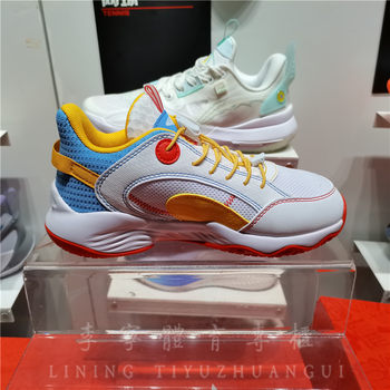 ເກີບເດັກນ້ອຍ Li-Ning 2022 ດູໃບໄມ້ລົ່ນຂອງແທ້ຂອງເດັກນ້ອຍຊາຍເກີບບ້ວງ Pioneer ຕ່ໍາສຸດ Shock-absorbing ເກີບກິລາ YKBS052