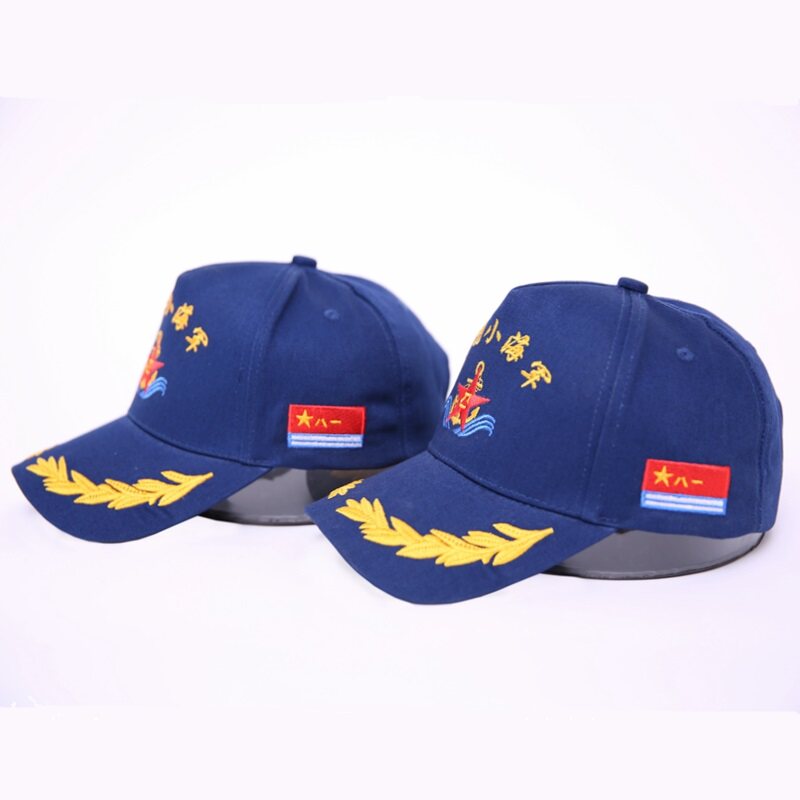 新款儿童棒球帽中国国小海军刺绣遮阳帽学校活动帽子