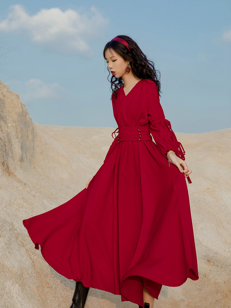 魅影仙女女超仙超好看看的沙漠海边拍照衣服连衣裙