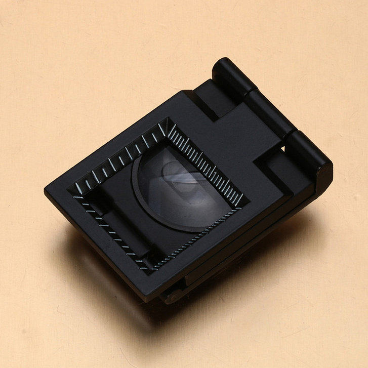 鸽眼放大镜网点印刷纺织布料12倍照布金属带灯放大镜