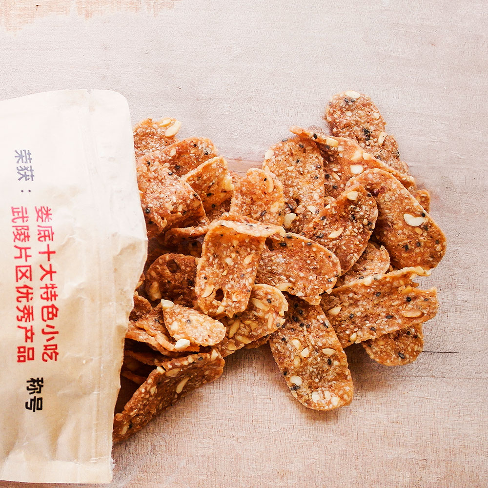 小吃特色湖南娄底特产豆渣片辣片过年常备江西其它干货