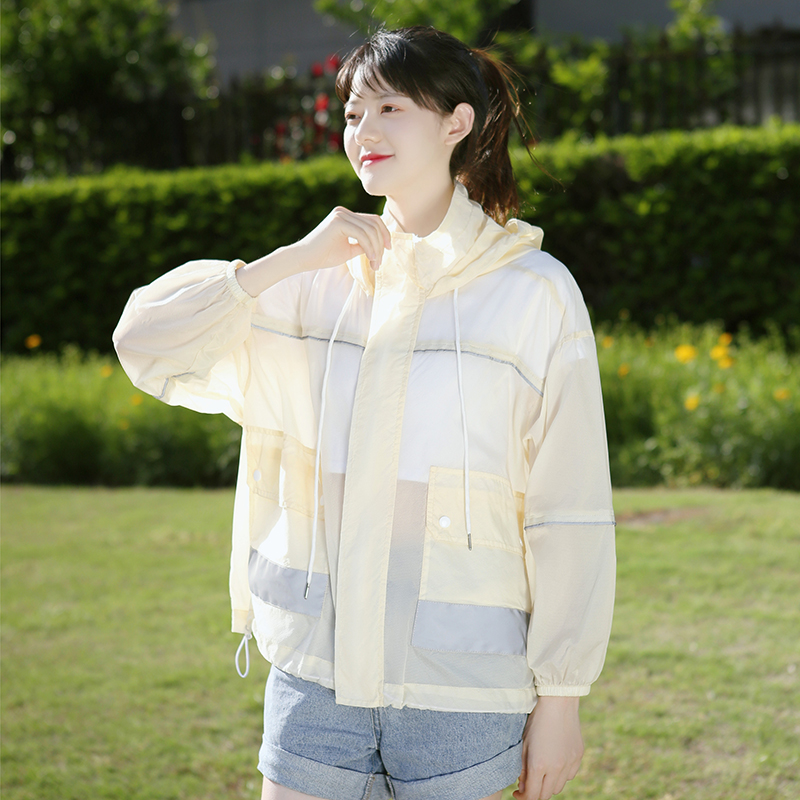 防晒衣女2021年新款短款外套夏季薄款防紫外线超薄时尚防晒服